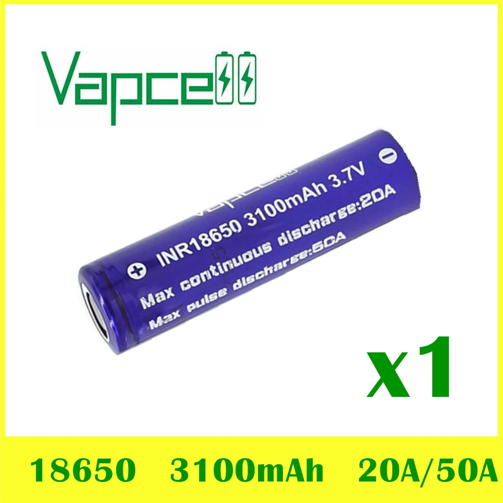 1 шт. всех моделей VAPCELL 3,7 V INR 18650 литиевая аккумуляторная батарея для электронных дымовых E-CIG