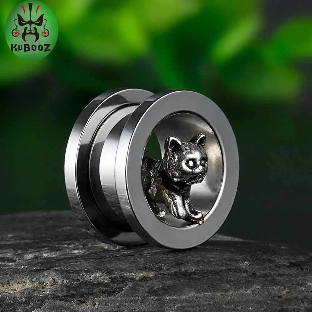 KUBOOZ беруши из нержавеющей стали расширитель для туннелей измерительные приборы серьги носилки пирсинг кольцо ювелирные изделия для тела модный подарок для женщин мужчин