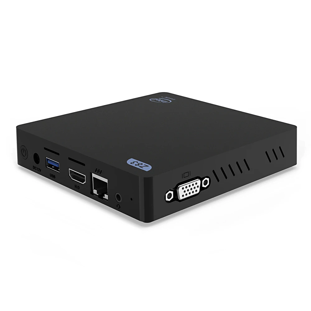 Z83V Mini PC ж 10 Intel Atom X5 Z8350 безвентиляторный X86 LAN USB 2 ГБ Оперативная память 32