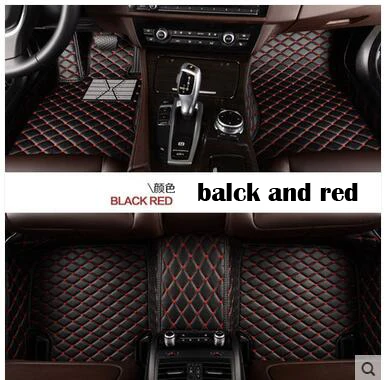3pcs black and red EMS автомобильные коврики, чехол для Kia Sorento Sportage Optima K5 Forte Carens Soul, 3D автомобильный стиль, кожаные противоскользящие ковровые вкладыши - Название цвета: 3pcs black and red