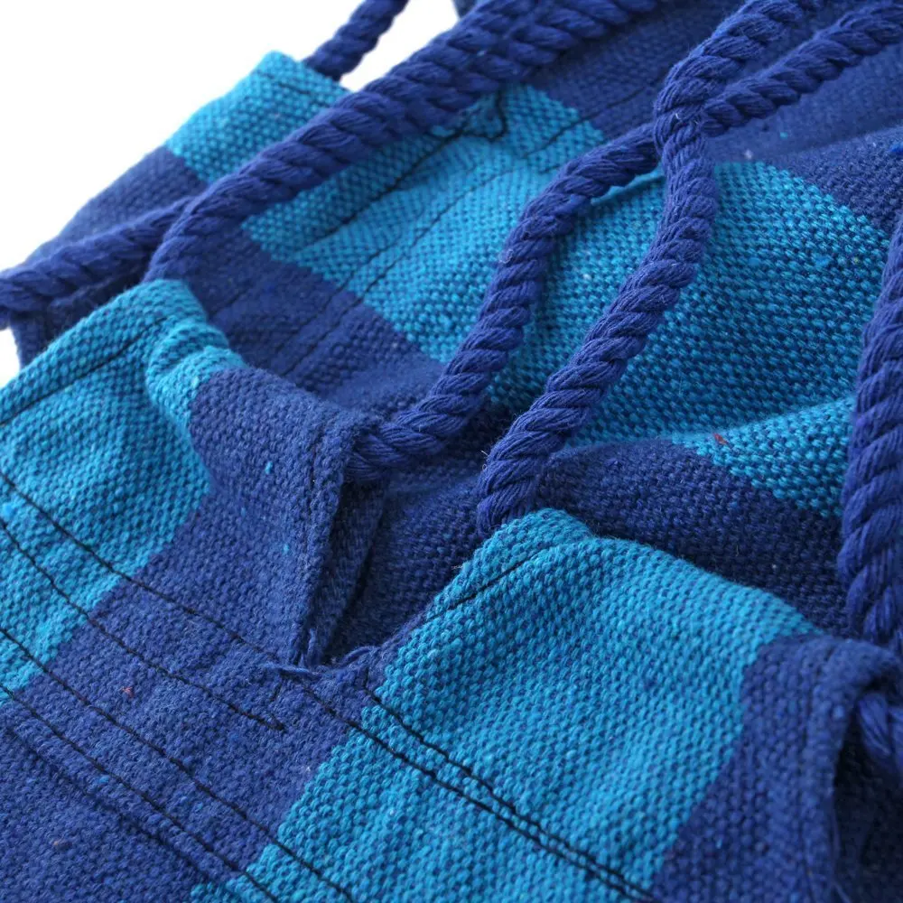 Wnnideo Висит Веревка Стул Синий Портативный Холст Полосатый Качели Гамак Спальная