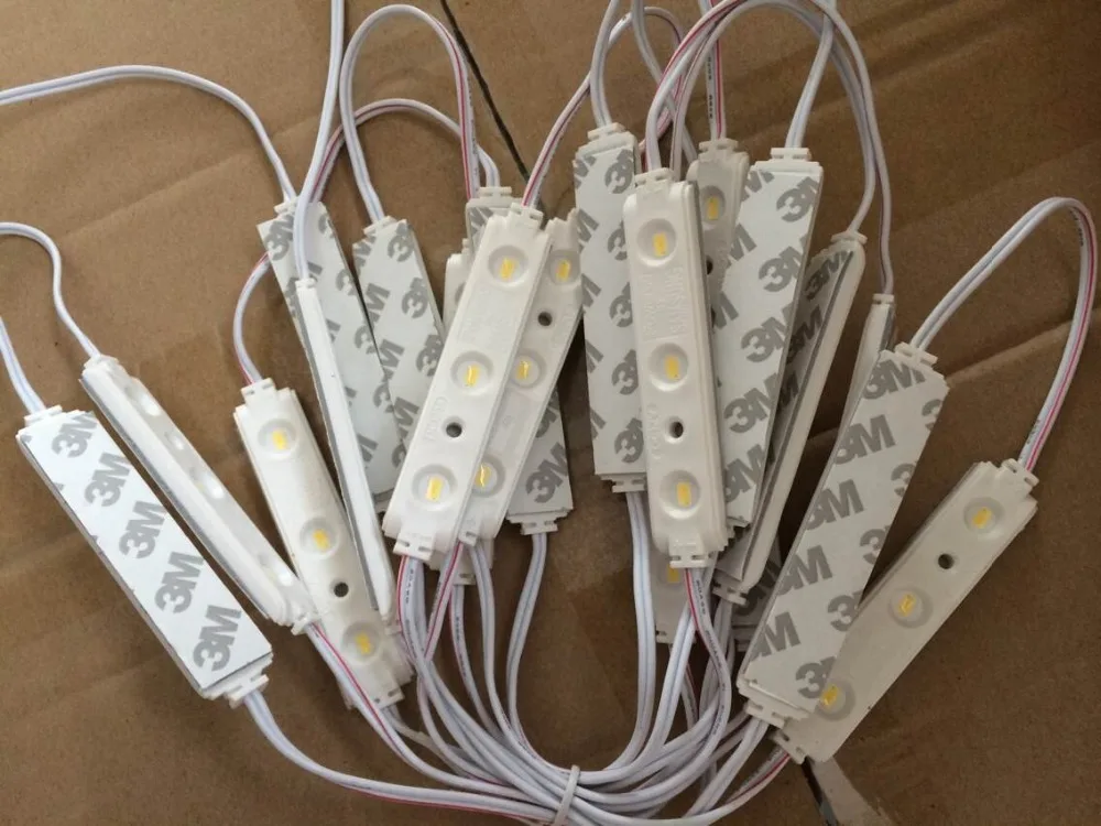 100 шт./лот UL 1 2 w 12v 120LM 3 светодиода 5630 Samsung светодиодный модуль наружные вывески с