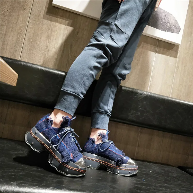 Женская Повседневная обувь Prova perfeto на плоской подошве со шнуровкой платформе с