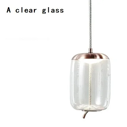 A clear glass Современный стеклянный подвесной светильник с узлом BROKIS, подвесной светильник с подвеской, дизайнерский светильник для кафе-бара, Прямая поставка - Цвет корпуса: A clear glass