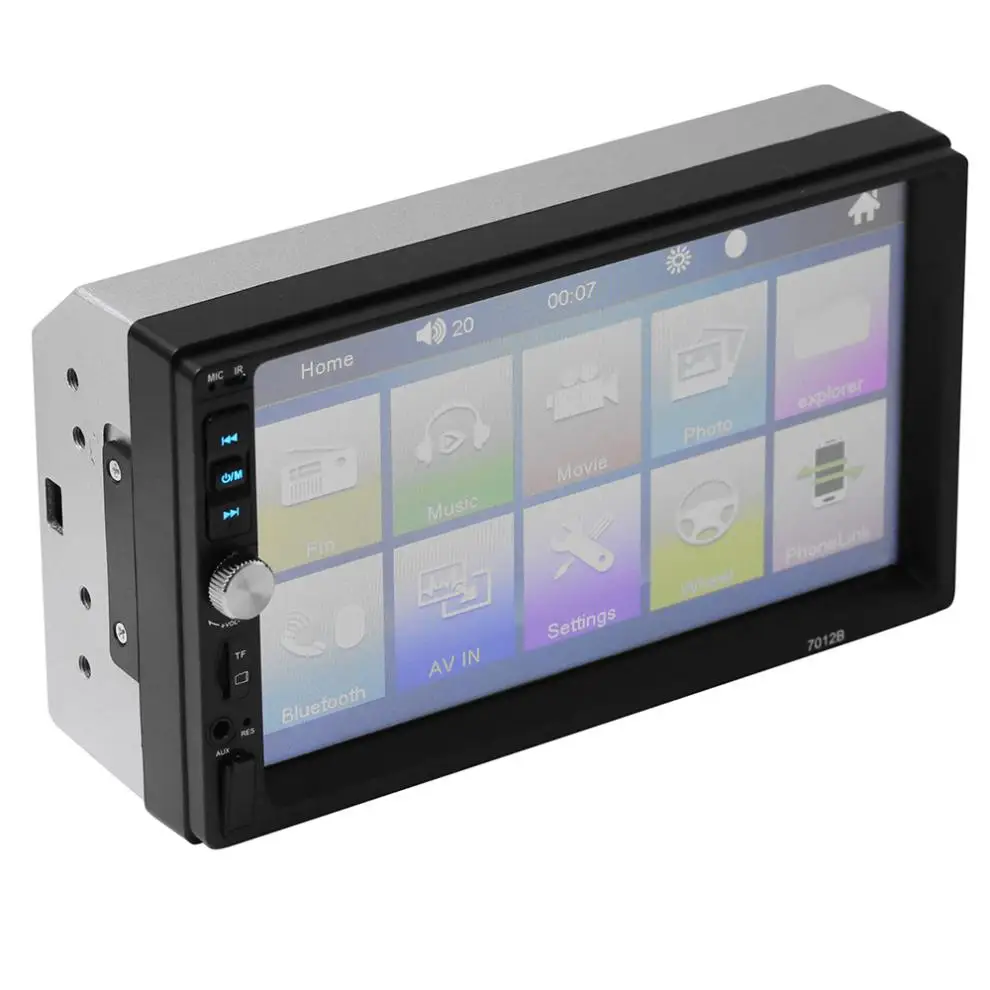 7 дюймов 2 DIN Bluetooth в тире сенсорный экран автомобиля видео FM Радио стерео плеер
