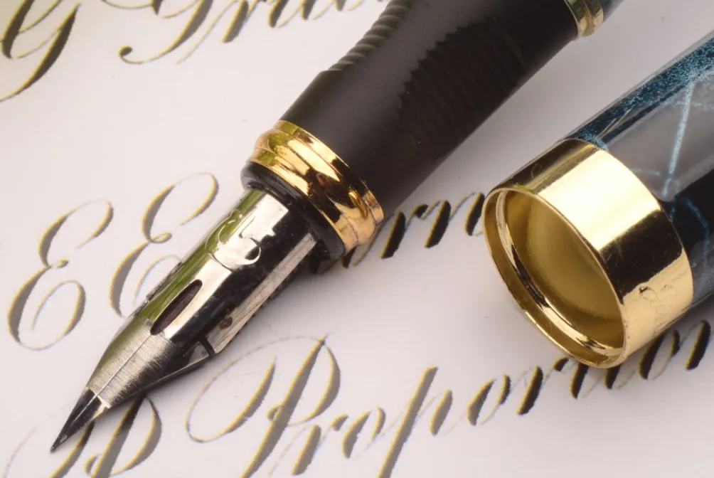 Jinhao качество G перо металлическое модифицированное Caneta каллиграфия круглый корпус цветок тело английская перьевая ручка канцелярские заменители dip Ручка