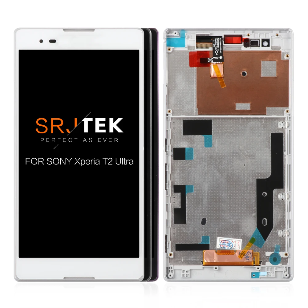 Протестированный 6,0 ''для SONY Xperia T2 Ультра ЖК-дисплей сенсорный экран D5322 D5303 D5306 XM50h дигитайзер с заменой рамки