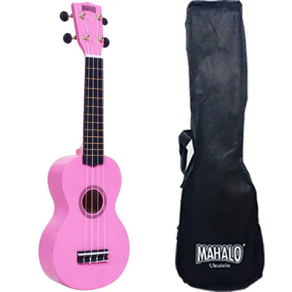Mahalo MR1PK Ukulele soprano with case strings Aquila color pink Rainbow|Скрипка| |