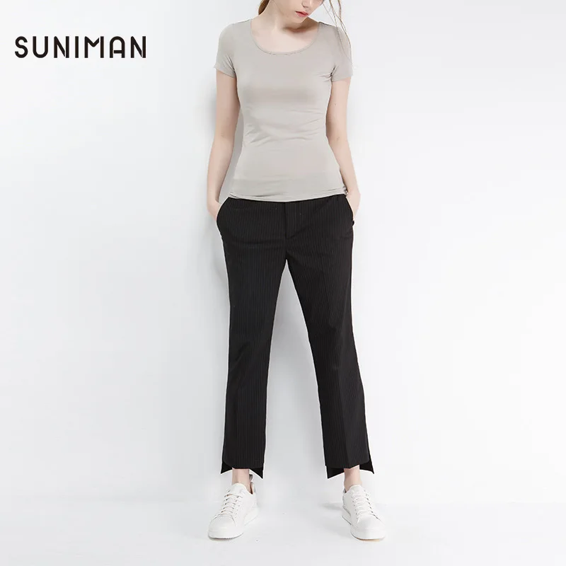 2018 Новинка на лето и весну футболка Для женщин Топы корректирующие Повседневное