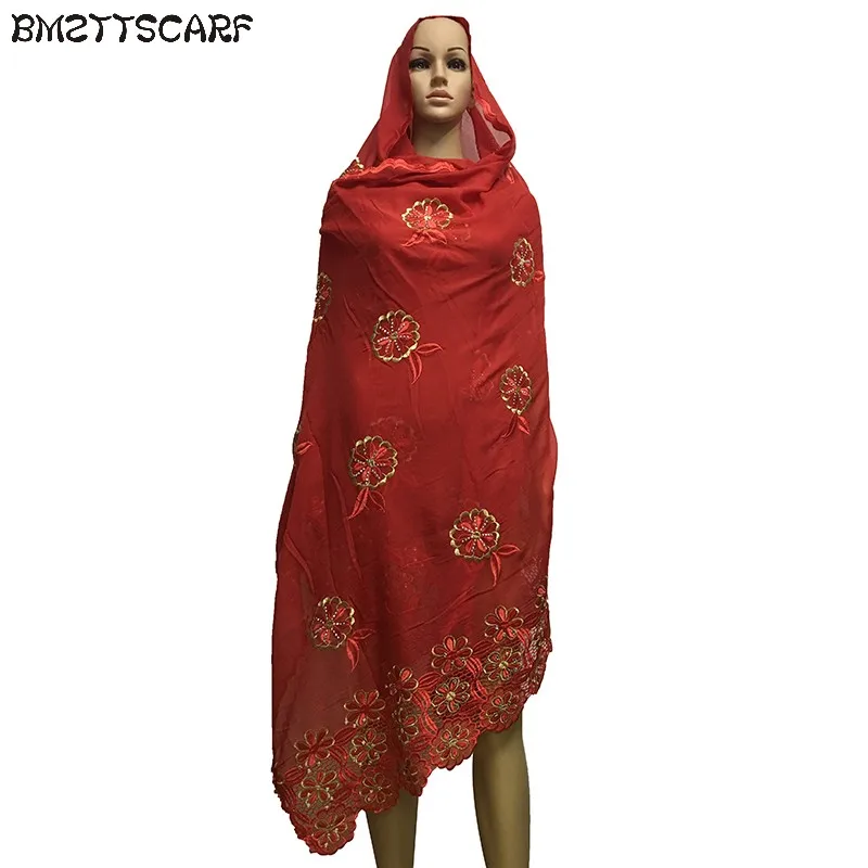 Новый Африканский шарф мусульманская вышивка женский большой хлопковый мягкий