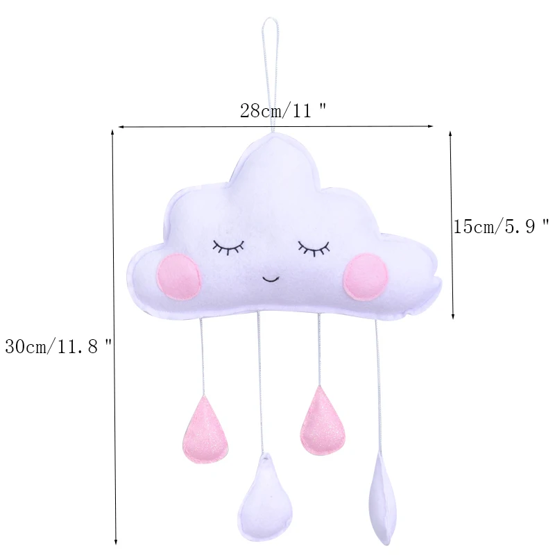 Nordic Decoration Home Cartoon Cloud Raindrops Wall Hanging Decorations Creative Shooting Props Kids Room Accessories | Дом и сад