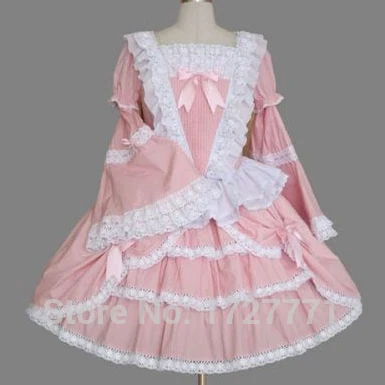 A2 розовый костюм принцессы с длинным рукавом для косплея девочек классическое