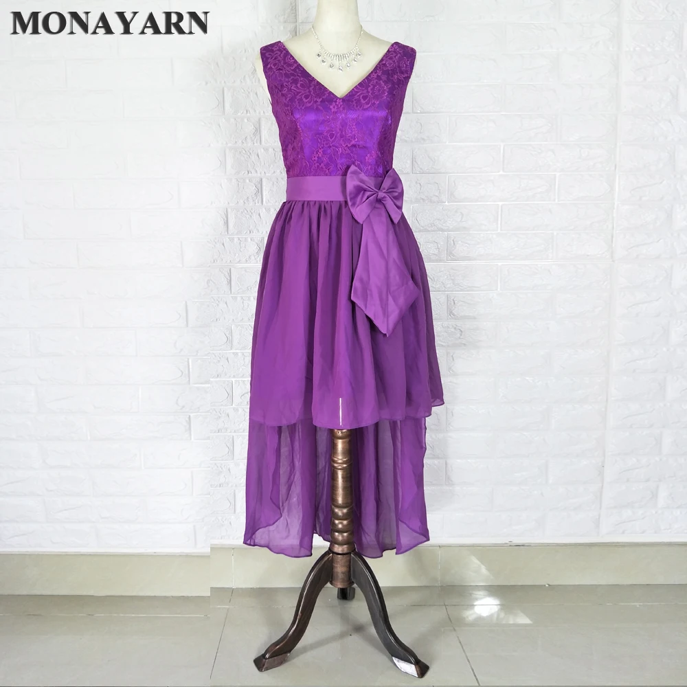 Бесплатная доставка 2017 дешевые шифоновые платья для подружек невесты фиолетовые