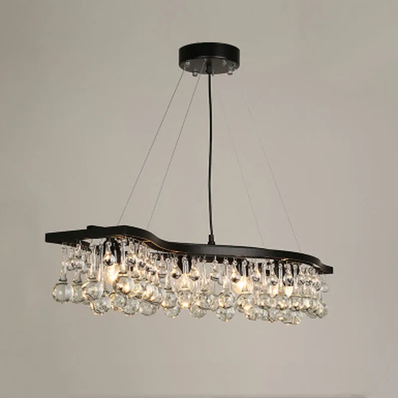 Американская Ретро Хрустальная Подвесная лампа светодиодный угольная