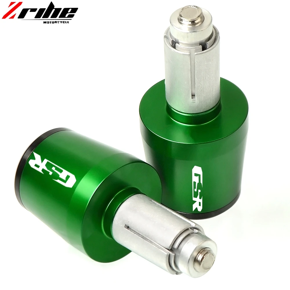 Green Аксессуары для мотоциклов CNC 22 мм ручки для руля рукоятка Крышка заглушки для SUZUKI GSR 600 400 750 GSR750 GSR600 GSR400 - Цвет: Green