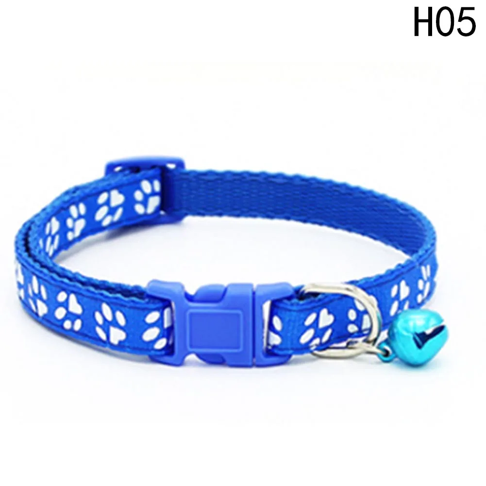 PET0734H05 Нейлоновые с колокольчиком для питомцев милые модные лапы собаки кошки щенка очаровательные регулируемые милые безопасные ошейники 1 шт. новая пряжка - Цвет: PET0734H05