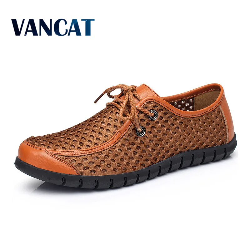 2017 брендовая мужская летняя обувь из сетчатого материала Мужская удобная