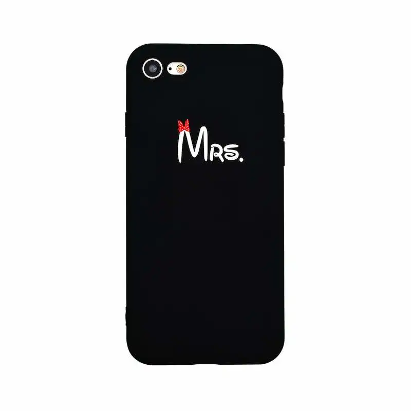 Пара чехлов для телефонов iphone X 10 6 s 7 8 Plus 5 5S SE Микки fundas 7plus черная Капа ipone Capinha