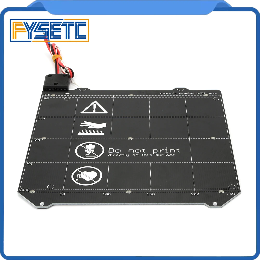Клон Prusa i3 MK3 3D принтер Y каретка Магнитная Подогреваемая кровать MK52 24 В проводка