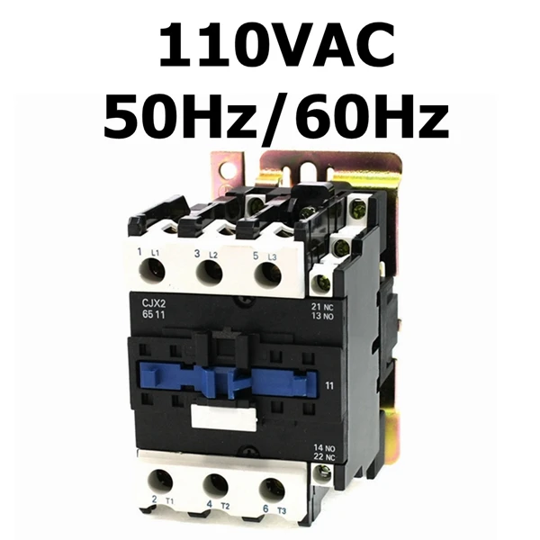 Контактор двигателя переменного тока 3 фазы 3 P 1NO 1NC 65A 63A Номинальный ток 24 в 36 В 220 В 380 В катушка вольт Магнитный Запуск Контактное реле din-рейка - Цвет: 110VAC