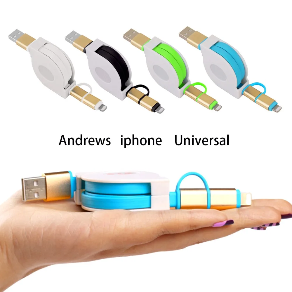 Дело hotgo 2 в 1 USB кабель для молнии IPhone X 8 7 SE Micro Android Зарядное устройство данных