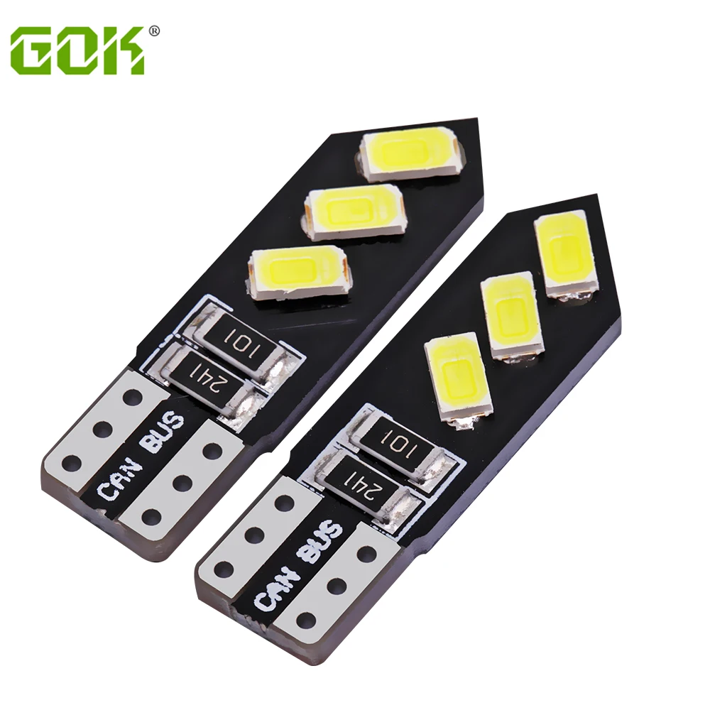 

100pcs Car Auto LED T10 194 W5W t10 led Canbus t10 6SMD 5730 5630 t10 6LED Bulb No Error Car Marker Parking clearance light