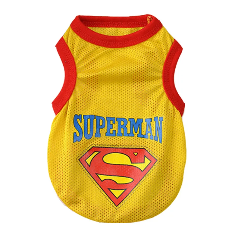 Новый Супермен собака одежда сезон: весна лето маленький щенок Ca футболка s