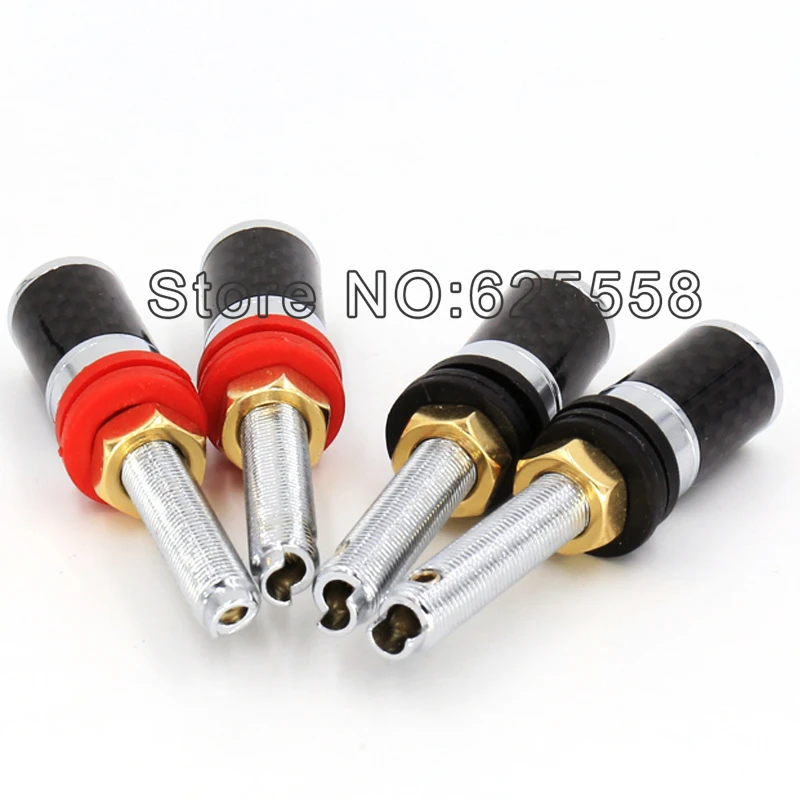 4 шт. клемма для динамика из углеродного волокна с родиевым покрытием|post|post termination