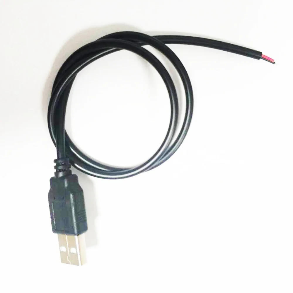 50 см Светодиодные ленты свет USB подключить провод 2PIN красный + черный линии