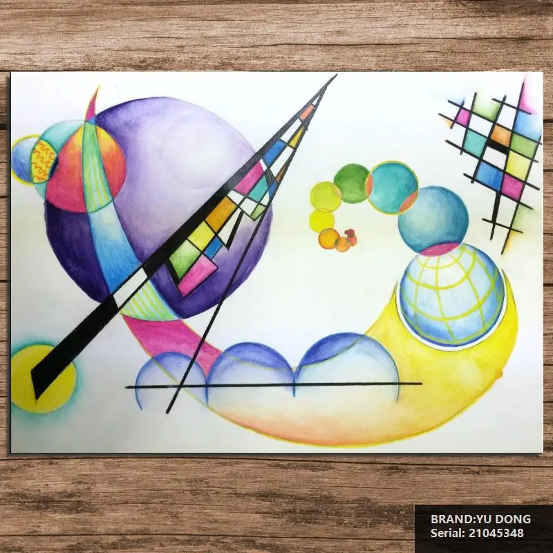 KandinskyWCPencilPainting Василия Кандинского Абстрактный натюрморт маслом Рисование