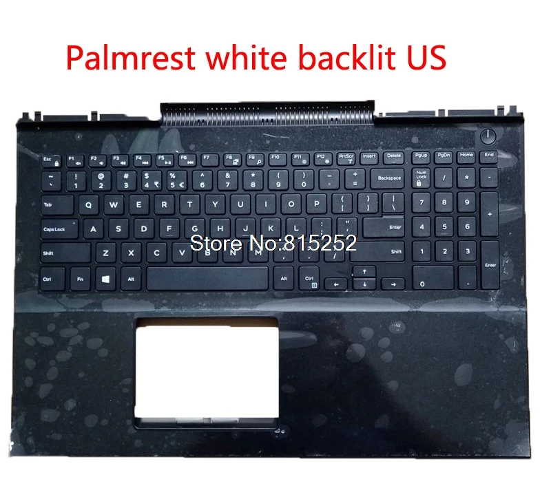Ноутбук Palmrest Клавиатура для ноутбука DELL Inspiron 15 7000 7566 7567 0MDC8K MDC8K 03R0JR 3R0JR 0MDC8K MDC8K США подсветкой верхний чехол