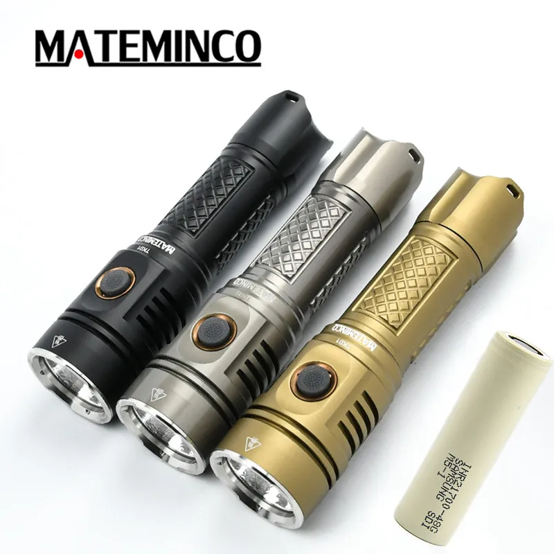 with 21700 Battery Mateminco TK01 Cree Xhp50.2 Тактический 2215lm 21700 батарея Военная светодиодная вспышка светильник фонарь светильник с ударной рамкой - Испускаемый цвет: with 21700 Battery