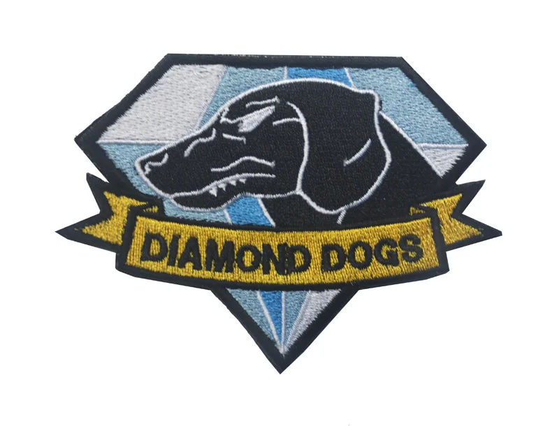 7 Металлическая Шестерня твердая MGS 5 Алмазная собачья армия спецназ Группа призрак вышитая нашивка полосы наклейка для одежды военная нашивка - Цвет: 7