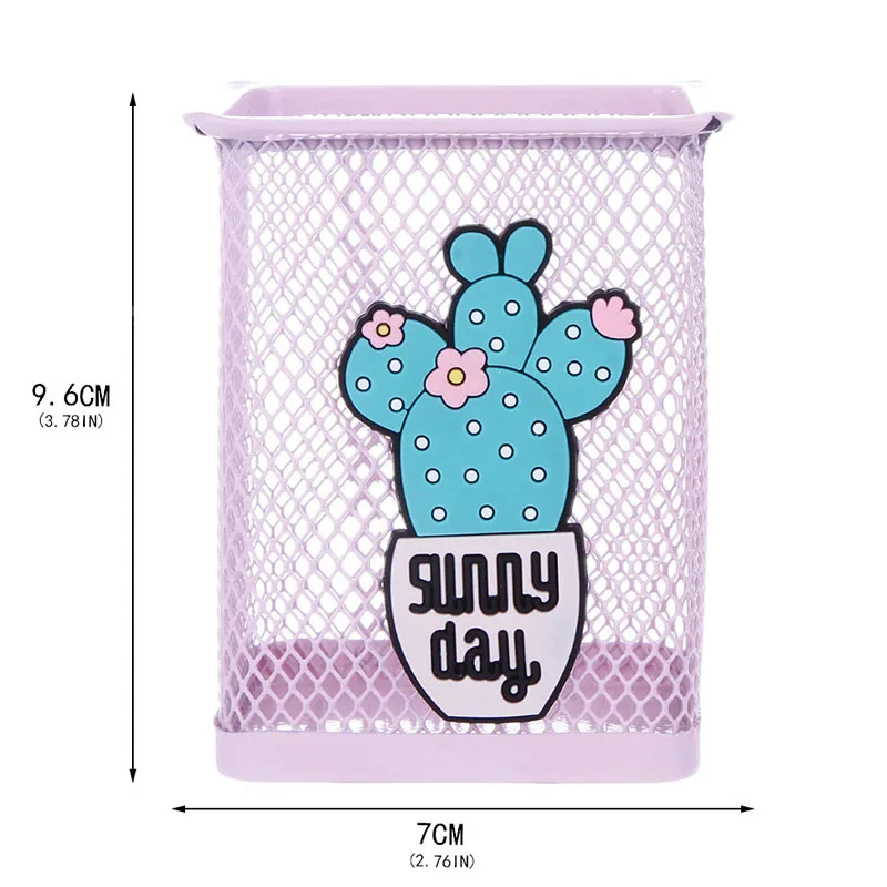 Kawaii розовый единорог кактус Фламинго 1 шт. офисный дом коробка для хранения управление чехол Подставка для ручек и карандашей подставка студенческие канцелярские принадлежности