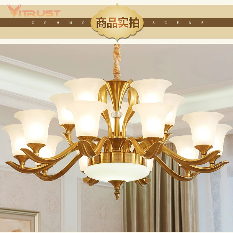 American Copper suspension lamp Modern lighting fixtures suspended lamps Led Chandeliers Lamp Dining Room Hanging Lights Fixture | Лампы и