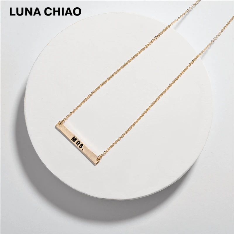 LUNA CHIAO Women Jewelry Accessories Dainty Necklaces Saying Monogram Delicate Collar Bone Necklace | Украшения и аксессуары