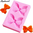 Sophronia 2 стиль милые банты силиконовые формы Шоколадные помадные украшения торта выпечки торта инструмент M222, 8,8*5,7*1,5 см