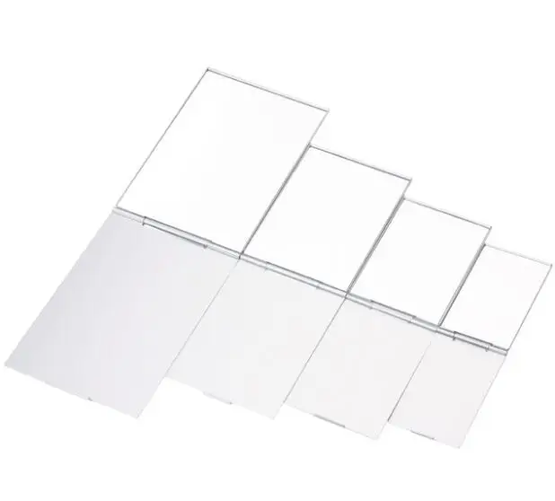 1 шт. серебристое ультратонкое складное зеркало для макияжа прямоугольная крышка