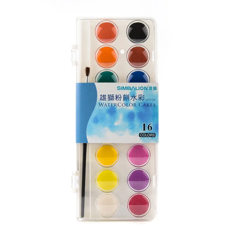 SIMBALION Transparent solid watercolor paint 12 color /16 /28 /36 set powder | Канцтовары для офиса и дома