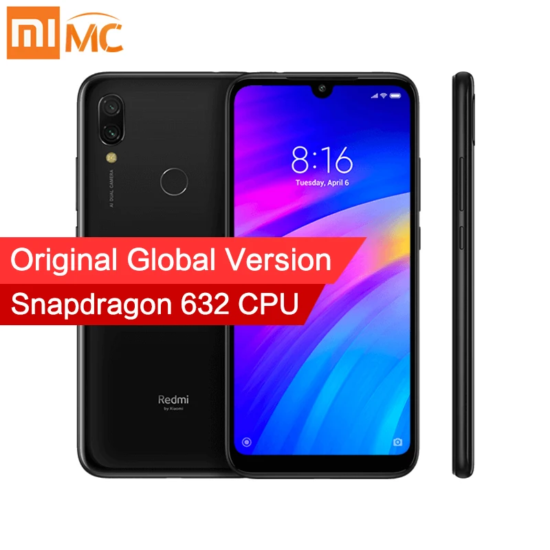 Смартфон Xiaomi Redmi 7 с глобальной версией 2 Гб ОЗУ 16 ПЗУ Восьмиядерный процессор
