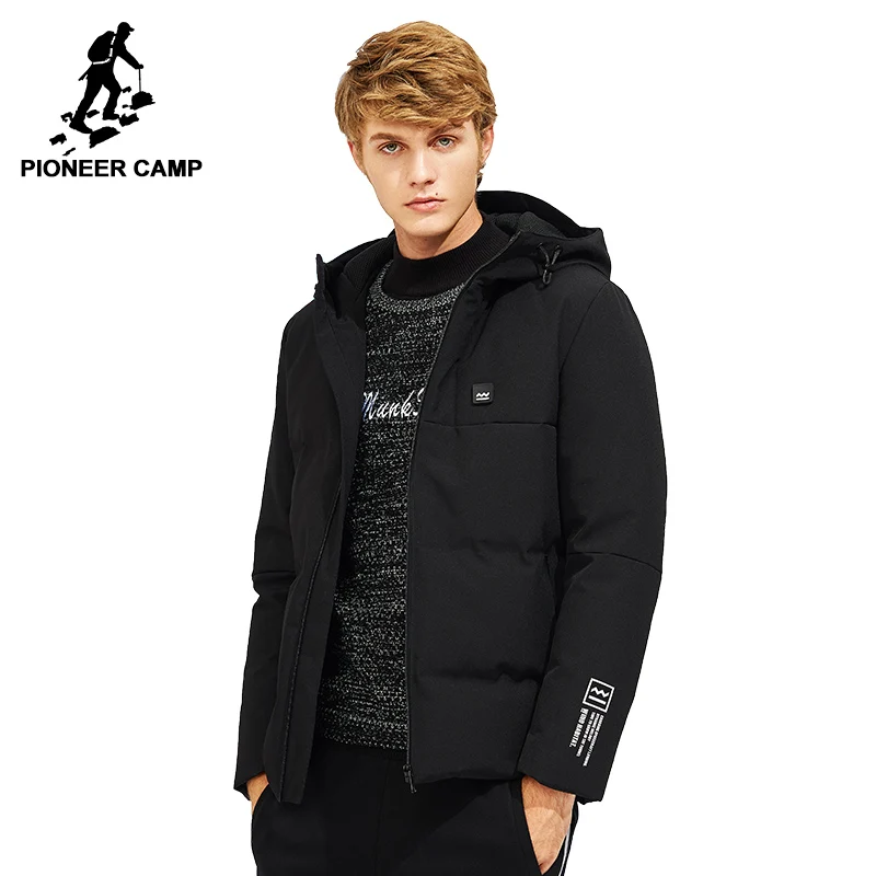Мужской пуховик с капюшоном Pioneer Camp теплый толстый классического дизайна AYR705306