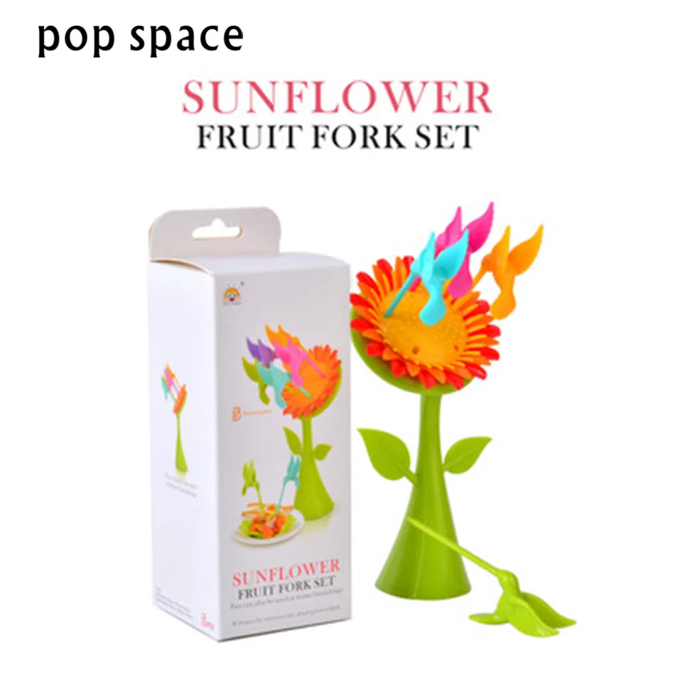 6 шт./компл. Творческий солнце цветок Колибри вилкой фруктовый набор вечерние