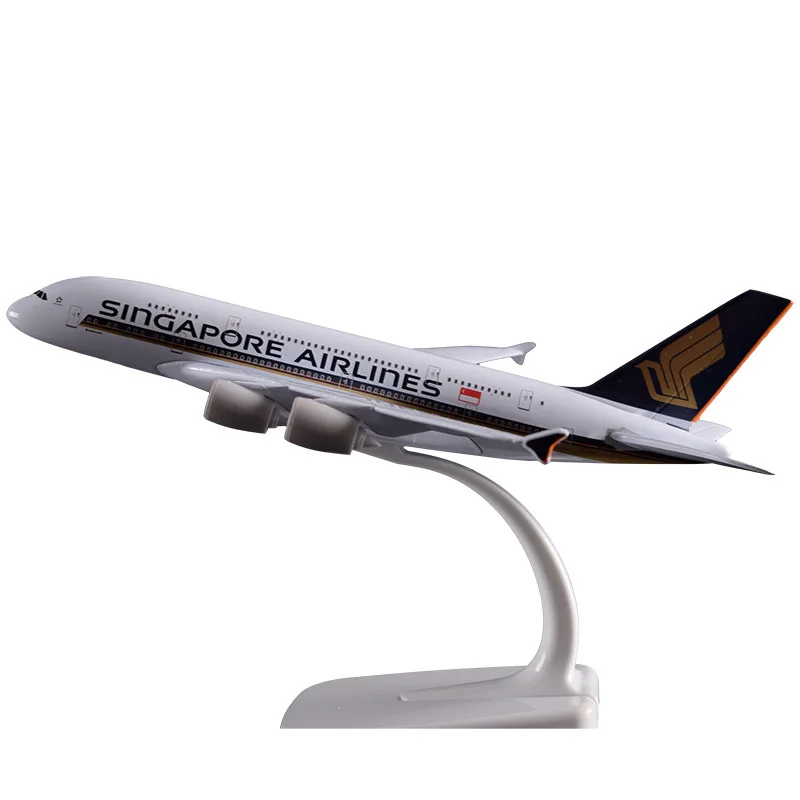 20 см A380 авиакомпании Singapore Airlines модели Airbus металлические украшения авиация для
