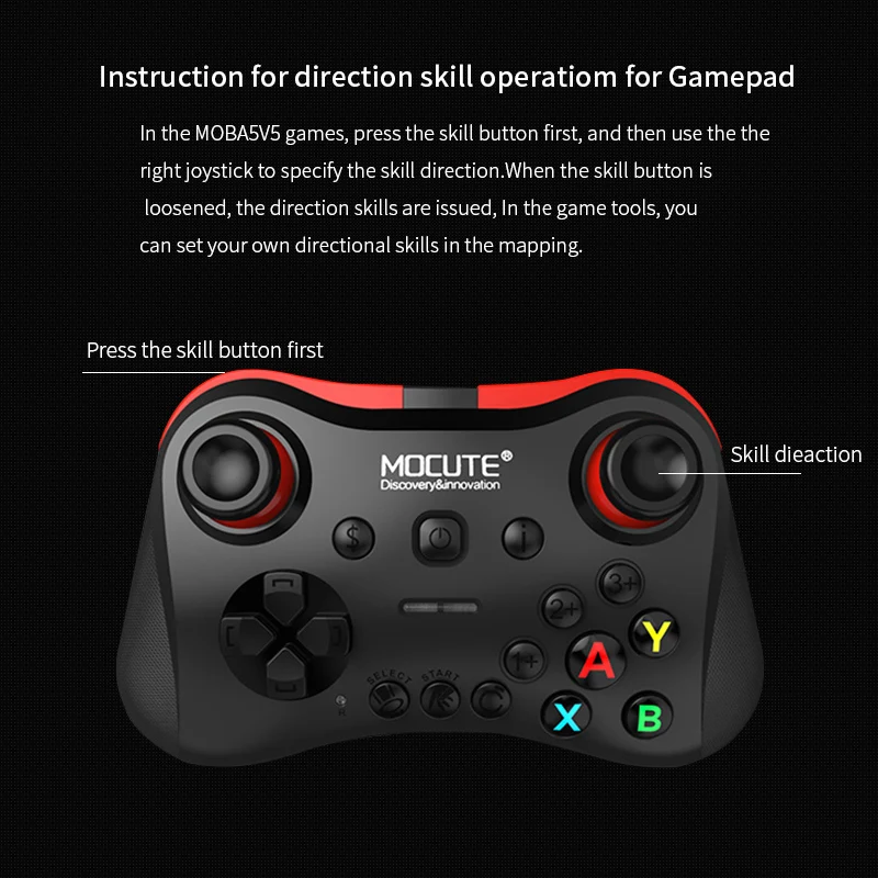 Mocute 054 056 игровой коврик Android VR ручка пульт дистанционного управления PUGB L1 R1