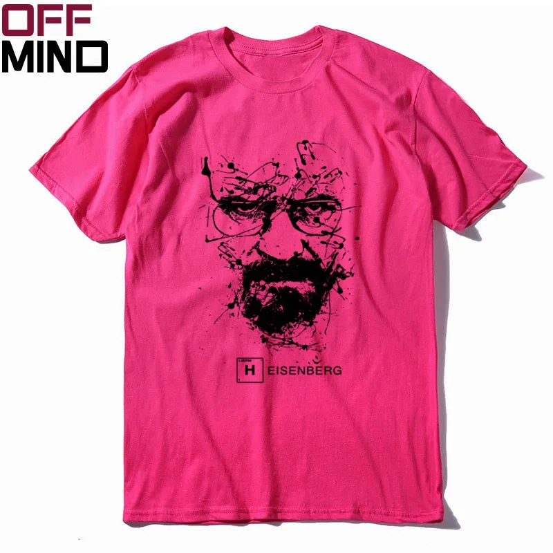 OFF MIND, Мужская футболка из чистого хлопка с коротким рукавом и надписью «breaking bad», повседневная Летняя мужская футболка heisenberg, крутая футболка, Мужская футболка R0111 - Цвет: BR0111OM-HLK