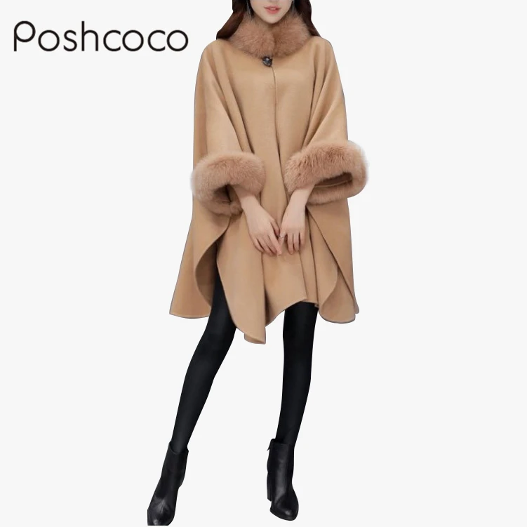Poshcoco для женщин мода пончо пальто будущих мам Новинка 2017 года Осень Зима