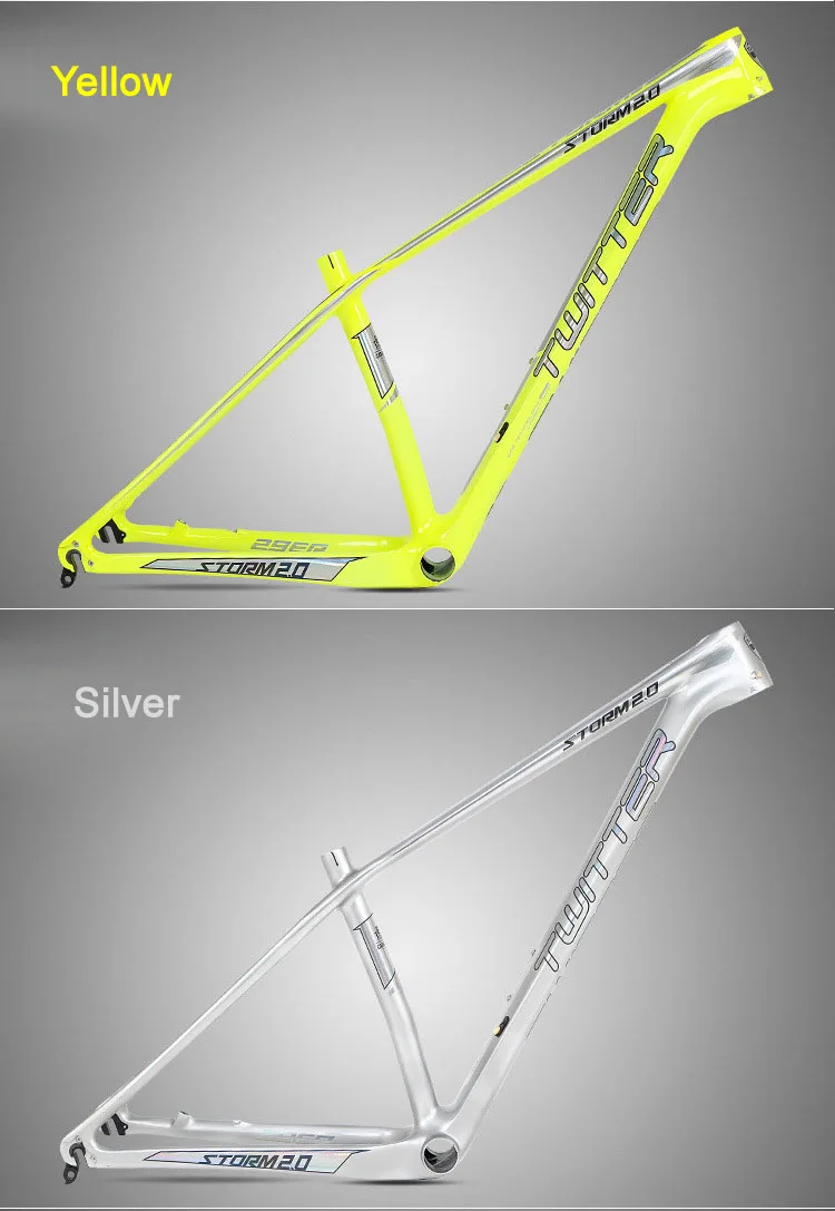 Твиттер Storm2.0 MTB карбоновая рама 27,5*1" 17" велосипедная 29*1" 17" 1" XC велосипедная Рама 42*52 коническая трубка BB92 EPS БЫСТРОРАЗЪЕМНАЯ