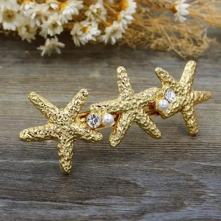 

European And American Trade Jewelry Manufacturers Wholesale Shells And Starfish Hairpin Hair Accessories
