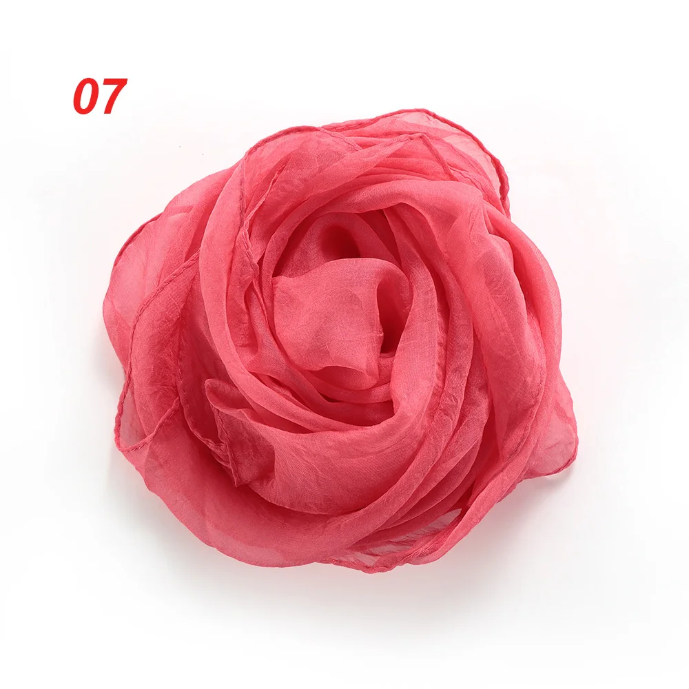 07 watermelon red Модный женский квадратный шарф, элегантный цветочный весенний летний головной убор, повязка для волос, шейный платок, Мягкий Шифоновый Шелковый квадратный шарф - Цвет: 07 watermelon red