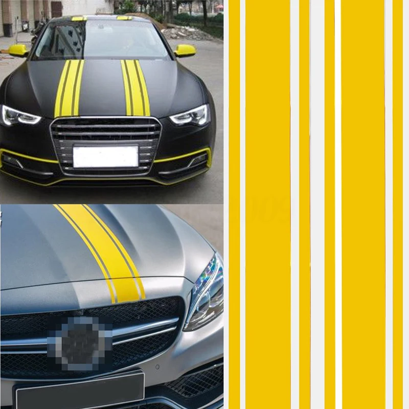 2 шт. 183x8 см DIY автомобиля кузова капот винил гоночная полоса Pinstripe наклейка